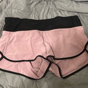 Lululemon Athletica Pink and Black Athletic Shorts